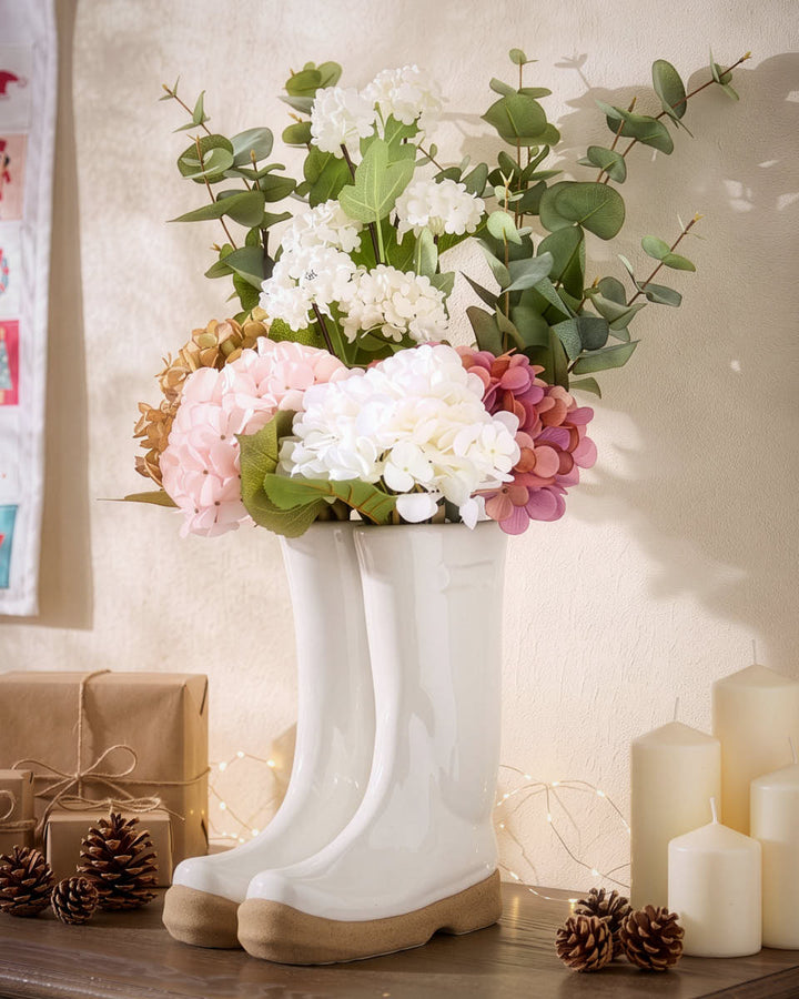 Pastel Hues Bouquet with Welly Vase