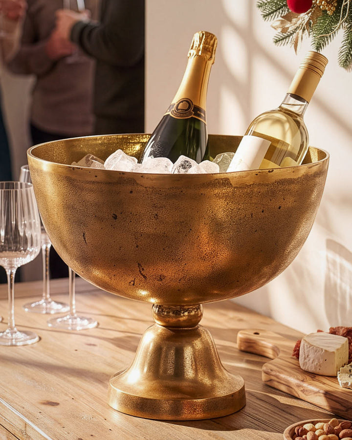 Brushed Gold Wine Cooler Bucket