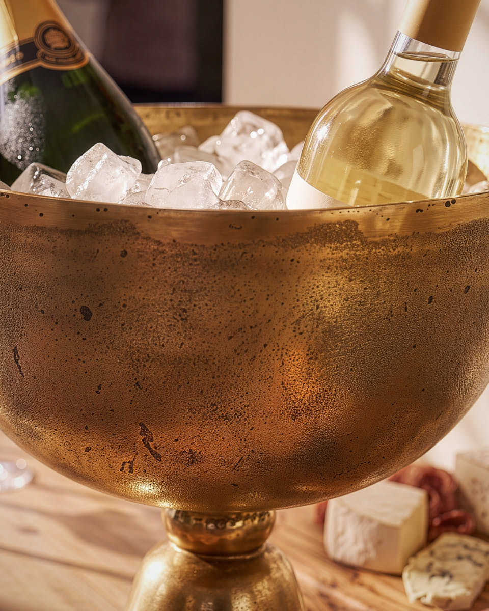 Brushed Gold Wine Cooler Bucket