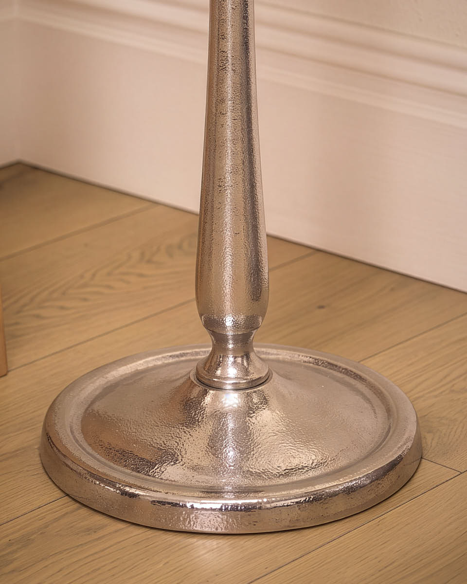 Nickel Finish Footed Wine Cooler