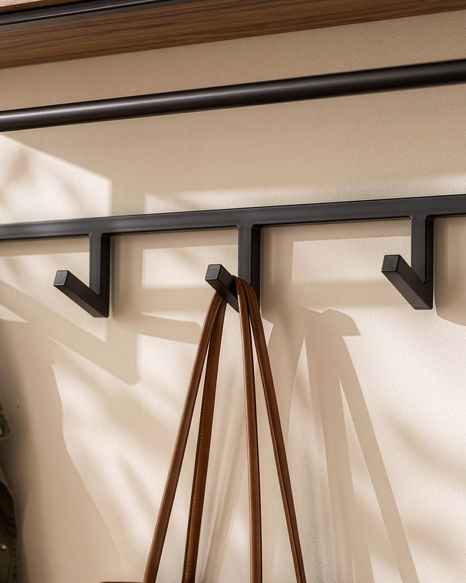 Coat Rack Wall Shelf with Hooks