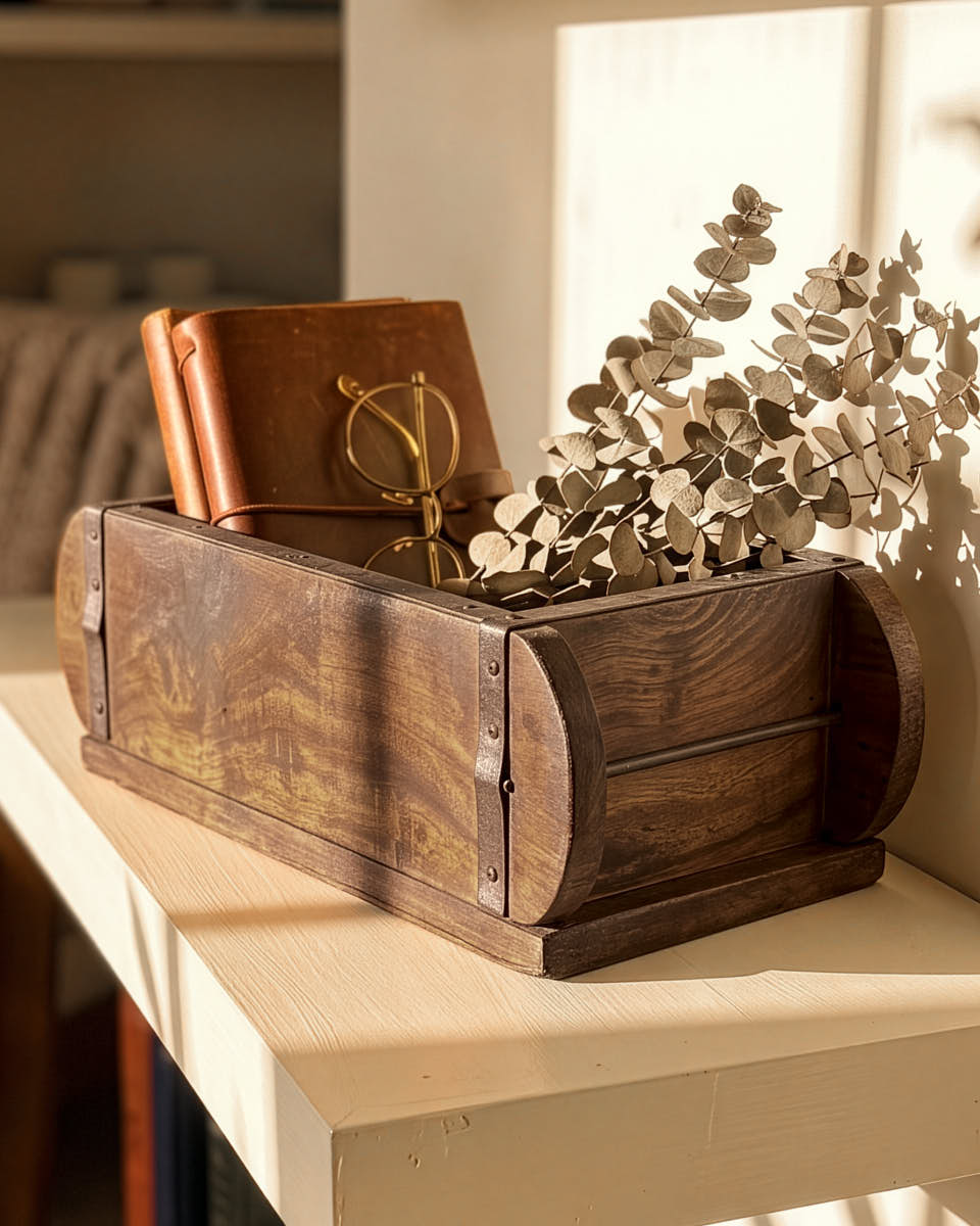 Reclaimed Wood Storage Caddy