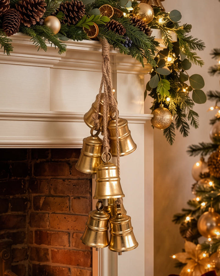 Gold Christmas Bells Decoration
