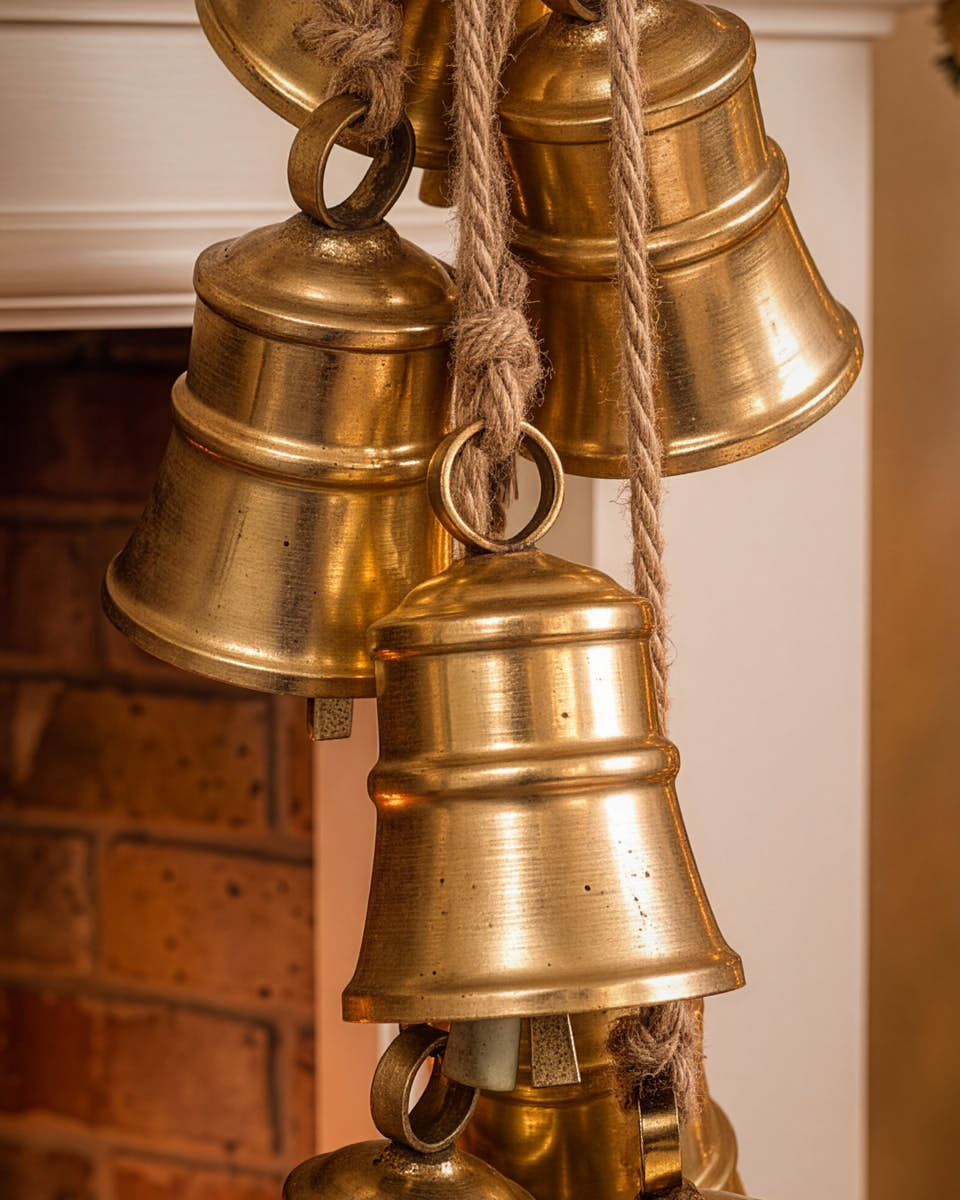 Gold Christmas Bells Decoration