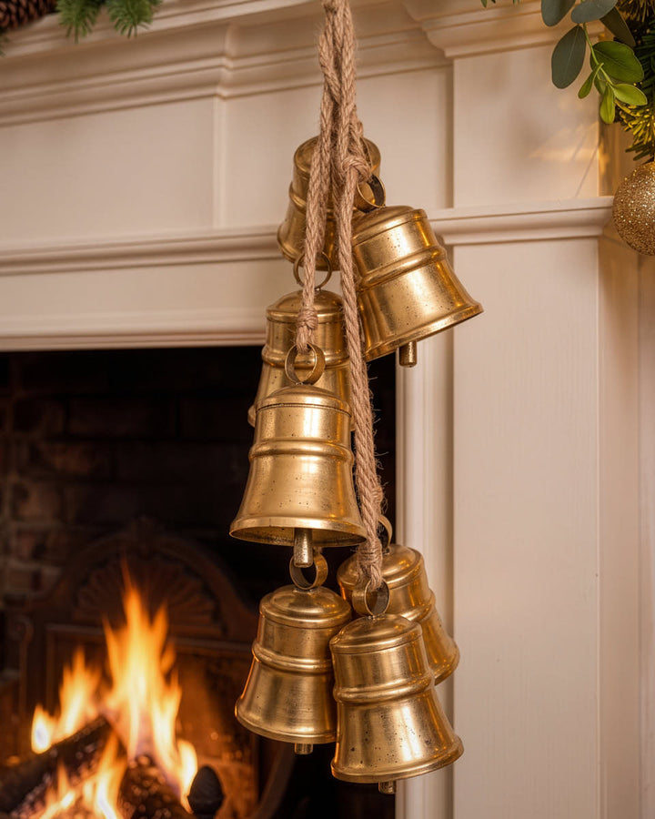 Gold Christmas Bells Decoration