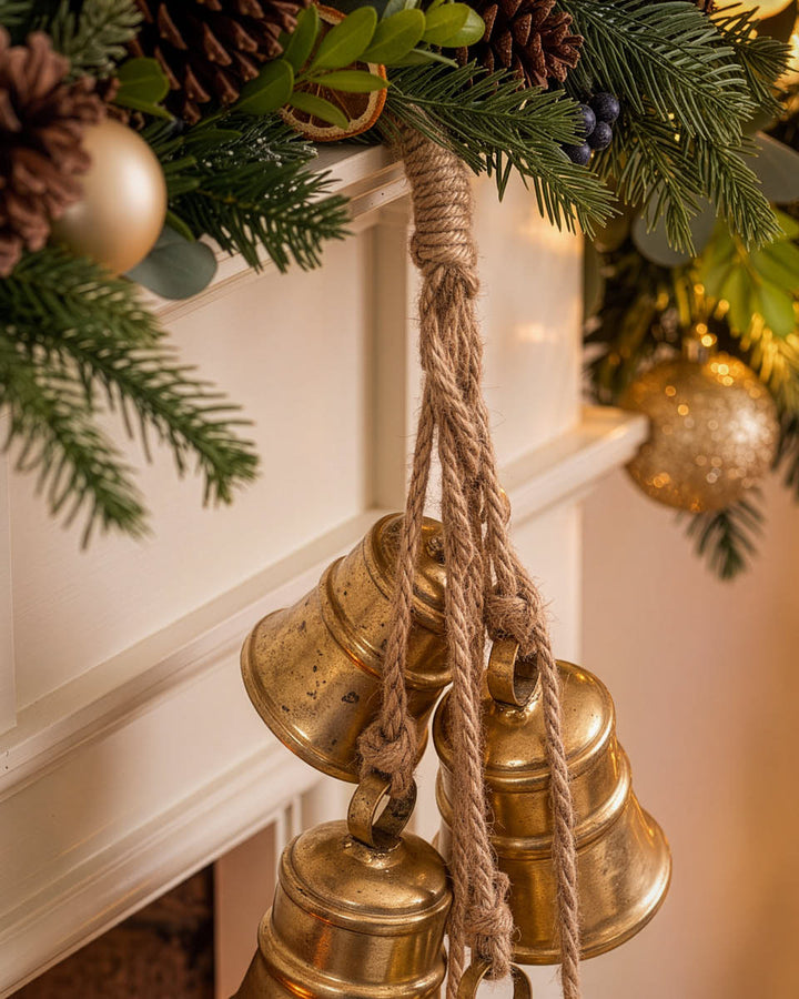 Gold Christmas Bells Decoration