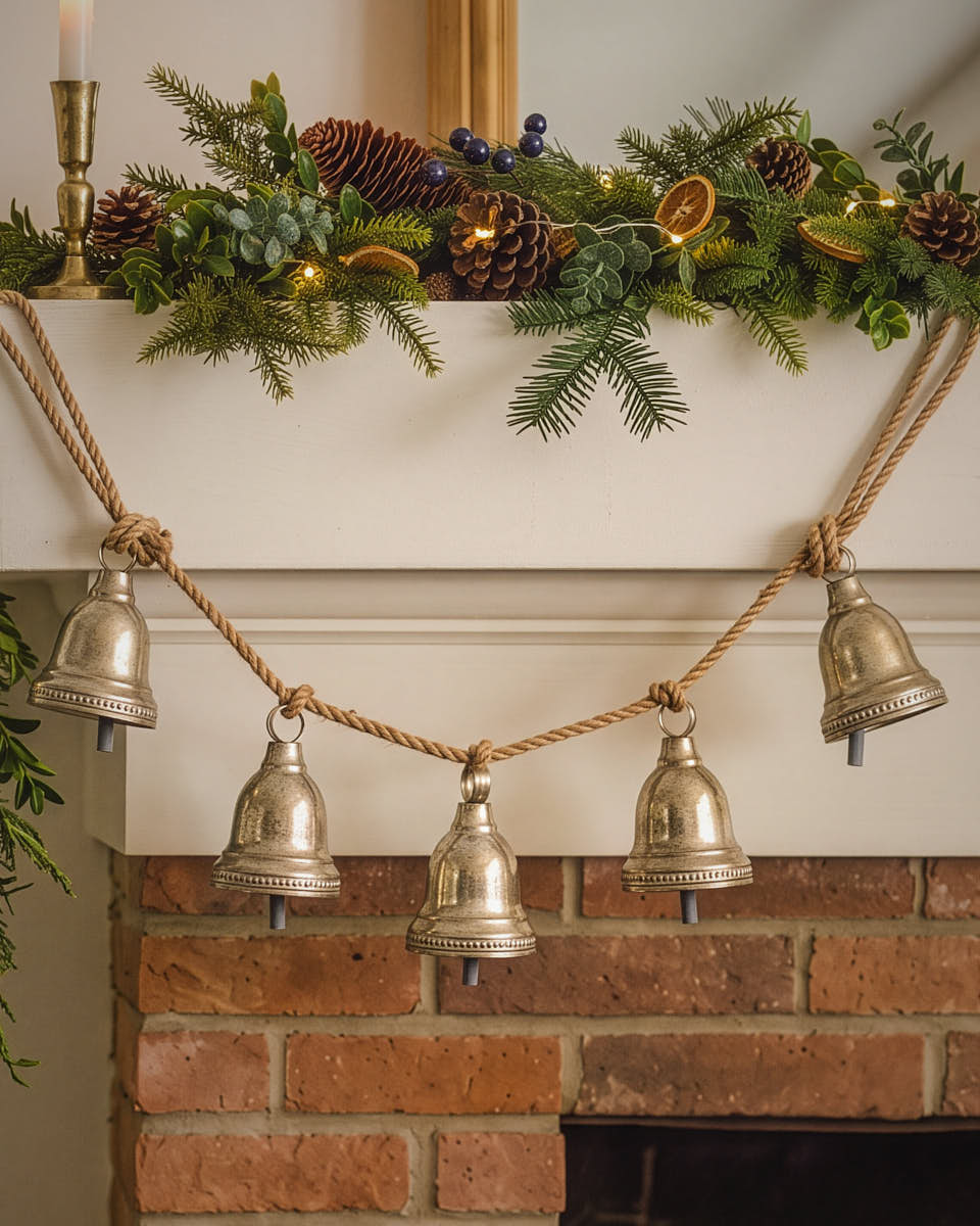 Gold Bell Wall Garland