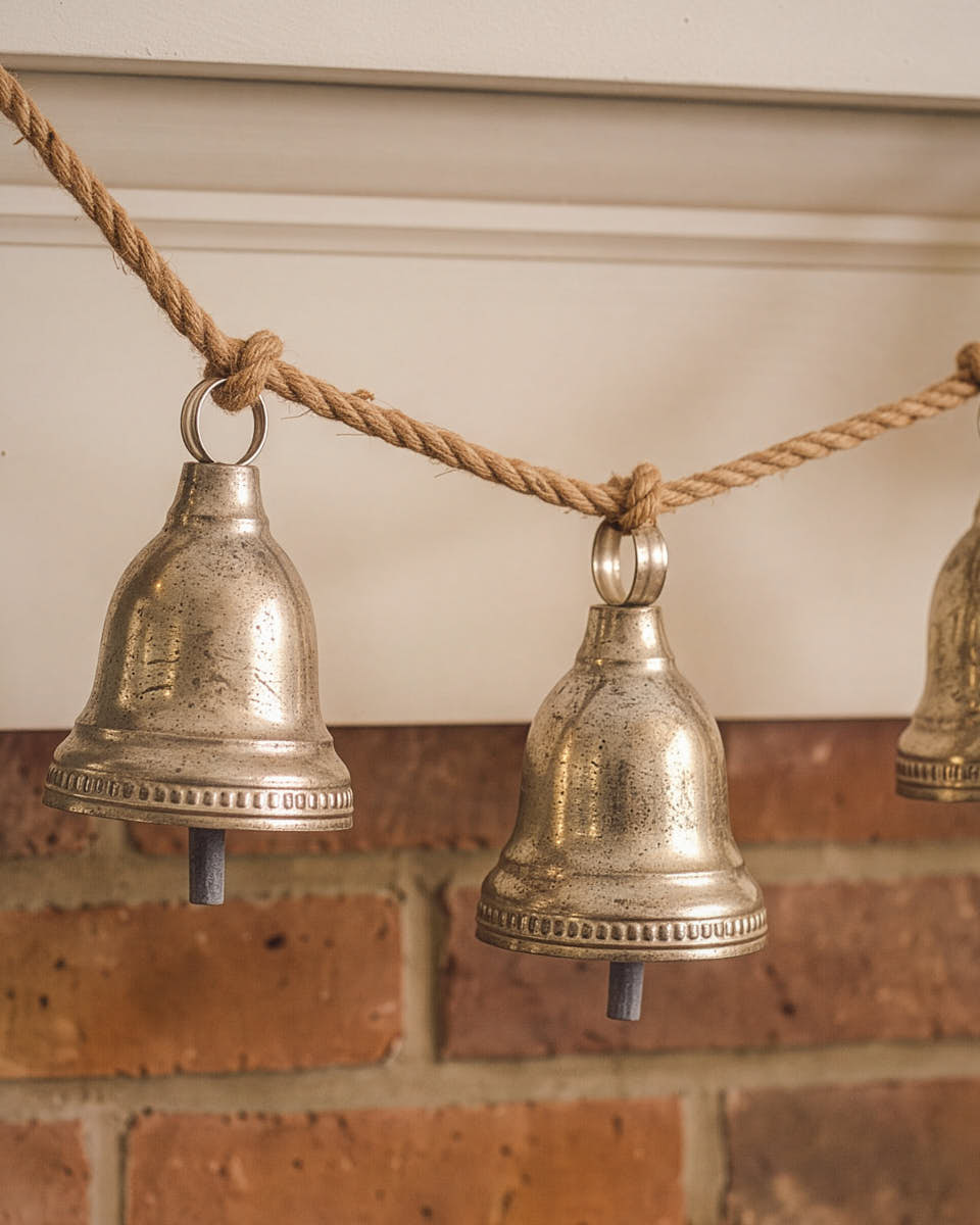 Gold Bell Wall Garland