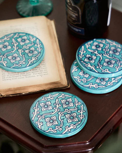 Taormina Floral Tile Coasters