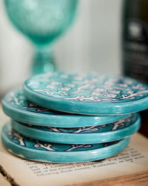 Taormina Floral Tile Coasters