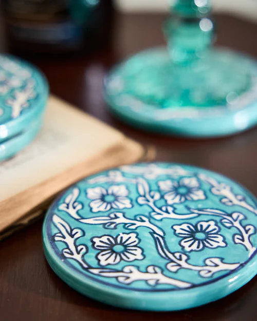 Taormina Floral Tile Coasters