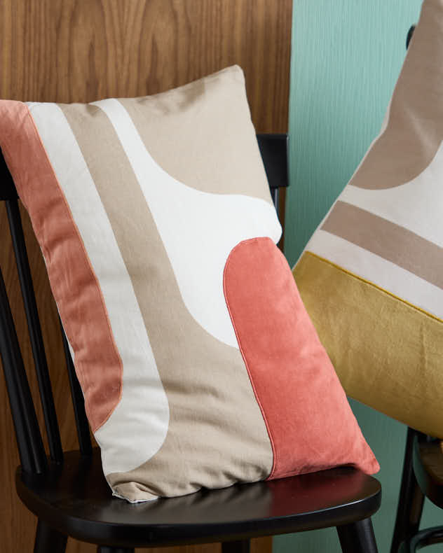 Set of 2 Abstract Print Cushions
