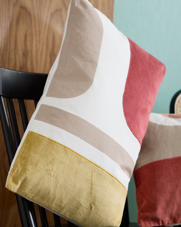 Set of 2 Abstract Print Cushions