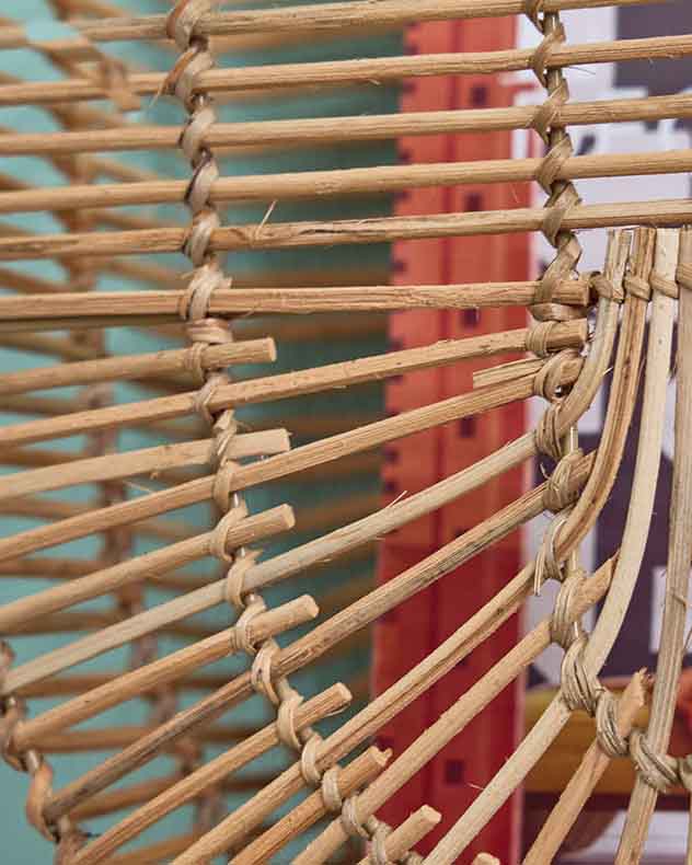 Woven Bamboo Wall Basket