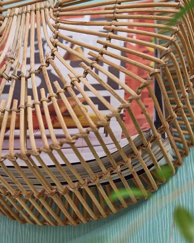Woven Bamboo Wall Basket