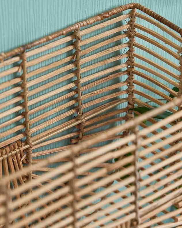 Woven Bamboo Wall Basket