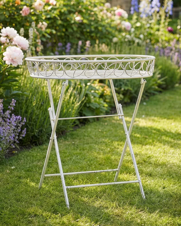 Outdoor Tables - Folding Slatted Garden Table