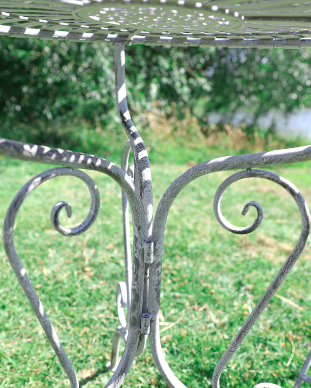 Bielle Grey Iron Outdoor Bistro Table