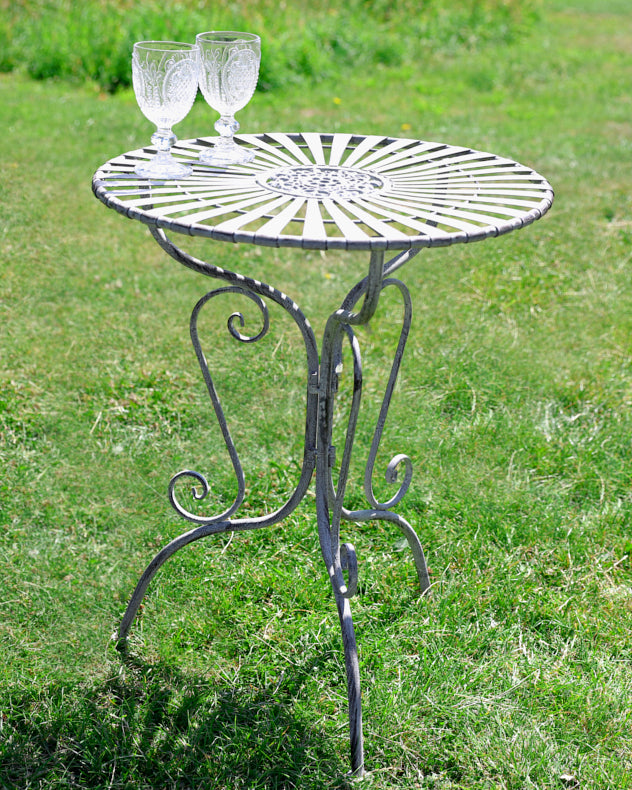 Bielle Grey Iron Outdoor Bistro Table