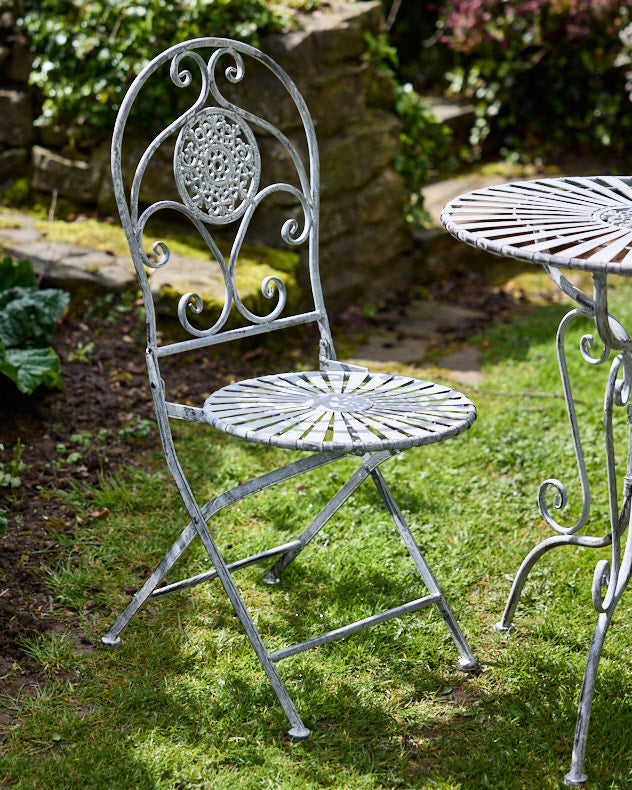 Grey Iron 3 Piece Bistro Set Dibor