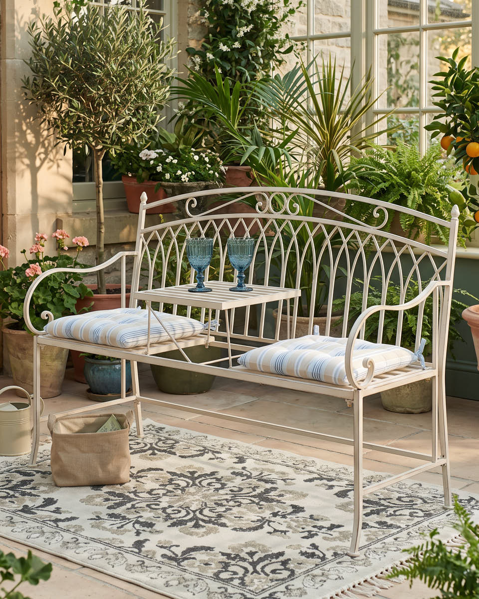 Cream Arched Companion Seat