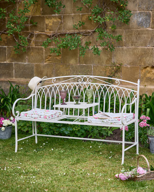 Cream Arched Companion Seat Bench
