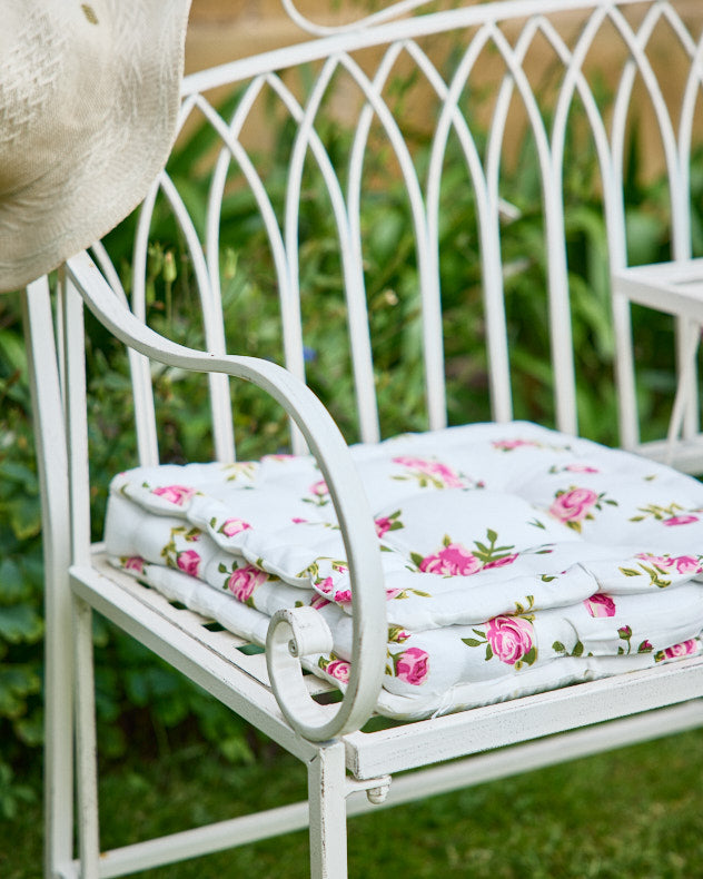 Large Cream Arched Companion Seat Bench