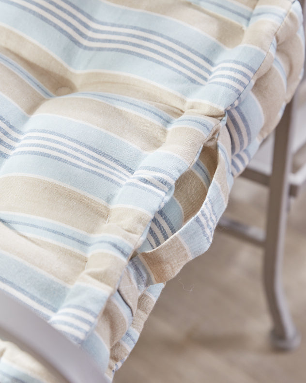 Seat Pads - Set of Oxford Stripe Box Cushions