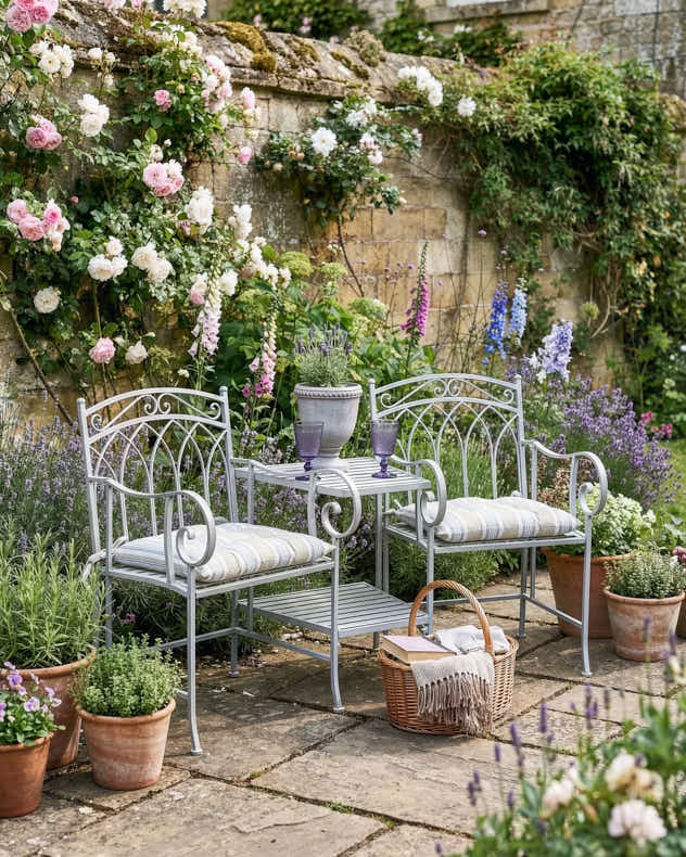 Grey Arched Iron Companion Seat