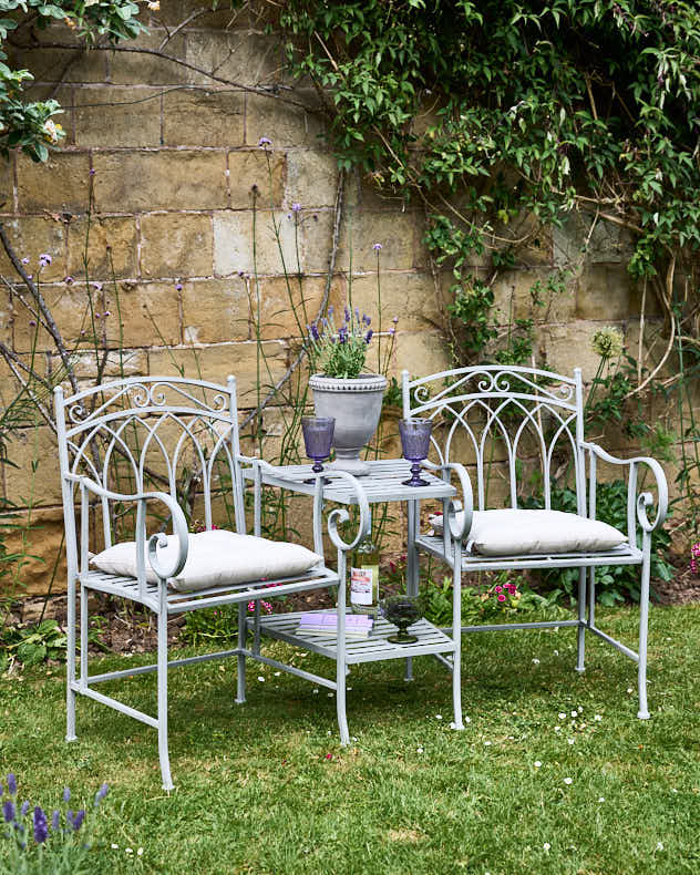 Grey Arched Iron Companion Seat