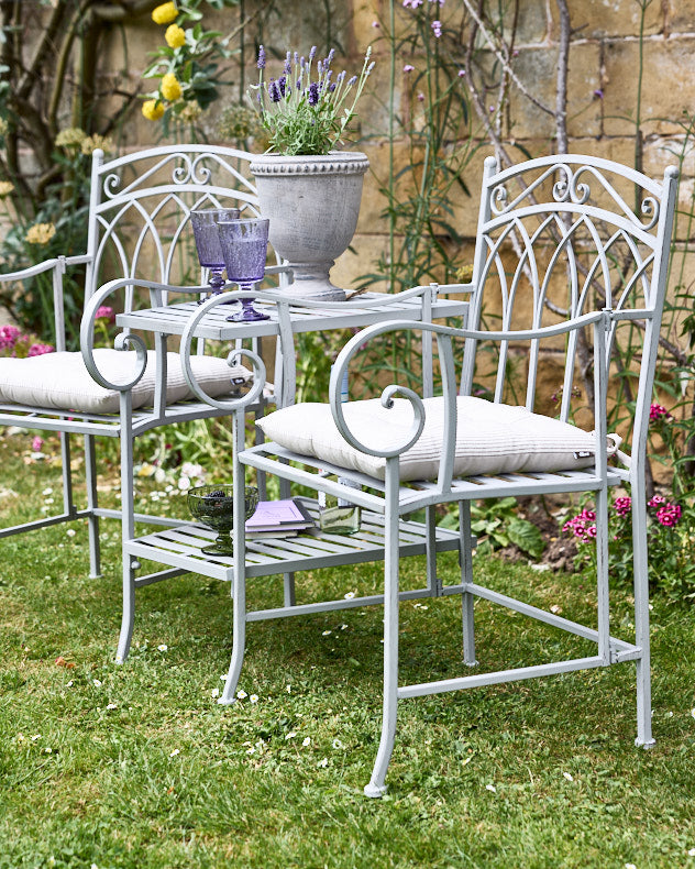Grey Arched Iron Companion Seat