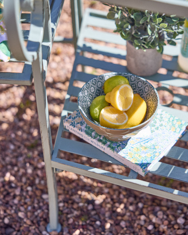 Garden Bench - Green Arched Iron Companion Seat