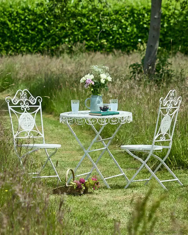 Outdoor Dining Sets - Cream 3 Piece Outdoor Bistro Set