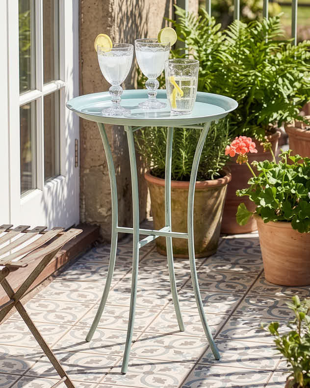 Sage Green Folding Butler Tray Table