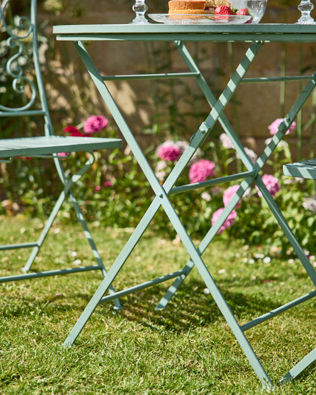 Outdoor Dining Sets - Green Scrolled 3 Piece Bistro Set
