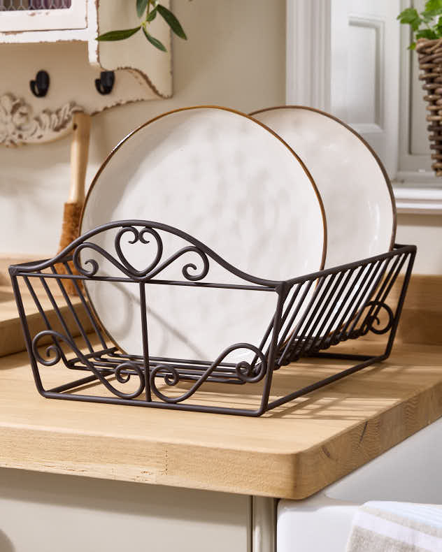 Farmhouse Dish Drainer Rack