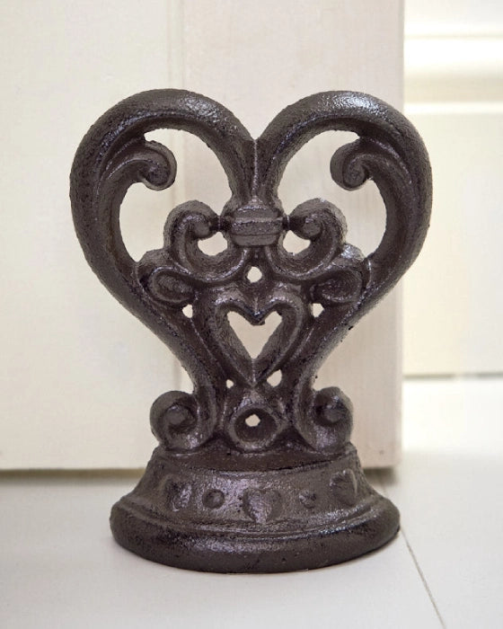 Heart Cast Iron Door Stop 