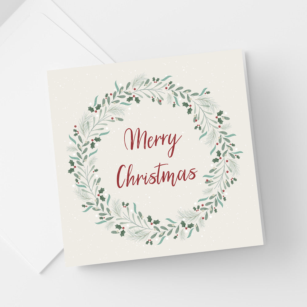 Merry Christmas Square Greeting Card