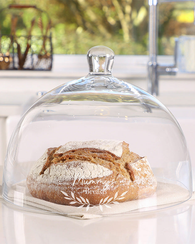 Clear Glass Glassware - Personalised Glass Dome Cloche