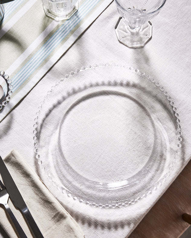 Clear glass store plate set