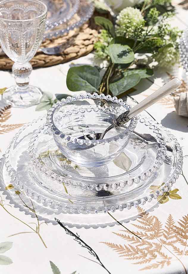 Plates - Bella Perle Glass Dinner Plate