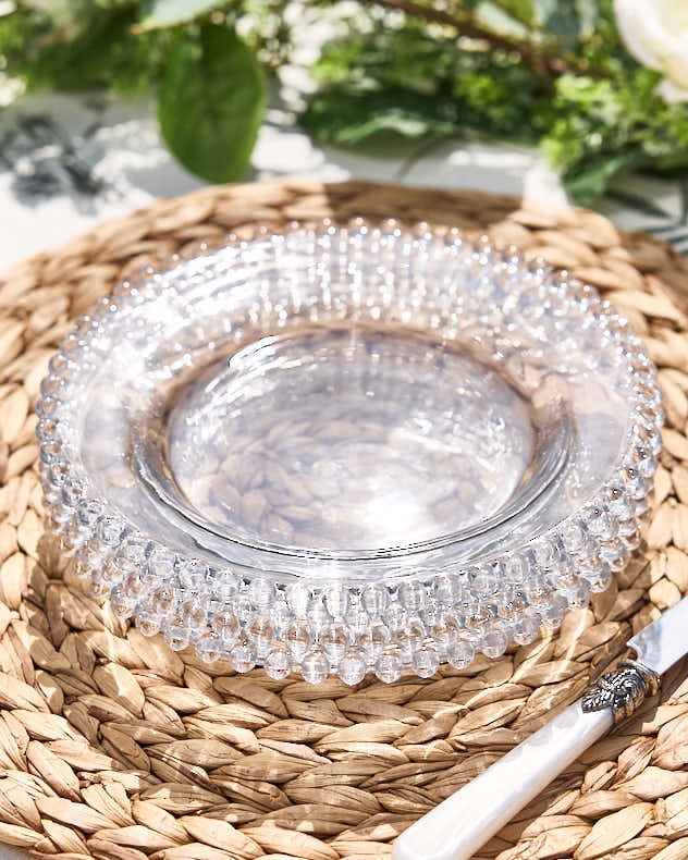 Set of 4 Bella Perle Glass Side Plates