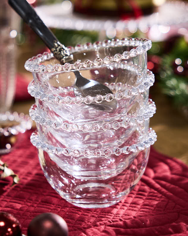 Bella Perle Beaded Glass Bowl