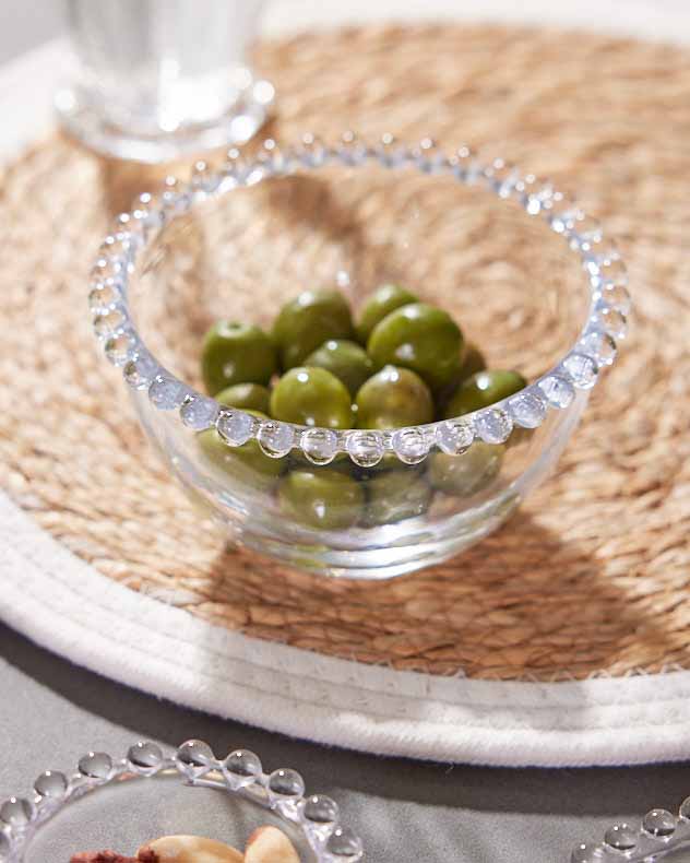 Clear Glass Bowls - Bella Perle Beaded Glass Bowl
