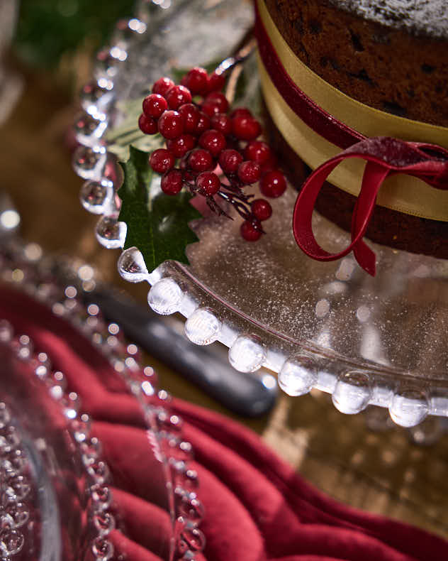 Bella Perle Glass Cake Stand &amp; Dome