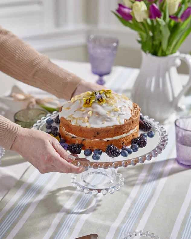 Bella Perle Glass Cake Stand
