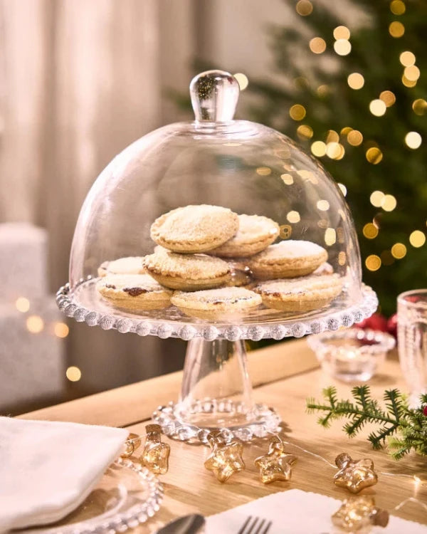 Bella Perle Glass Cake Stand & Dome