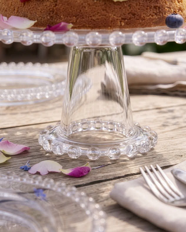 Bella Perle Glass Cake Stand &amp; Dome