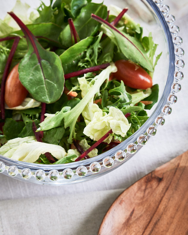 Bella Perle Beaded Large Glass Bowl