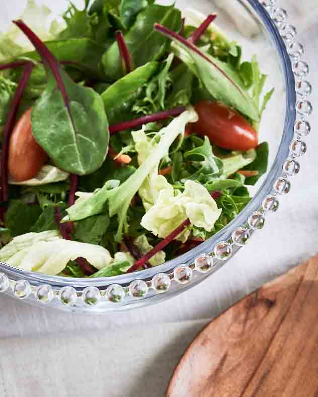 Bella Perle Salatschüssel aus Glas mit Perlen